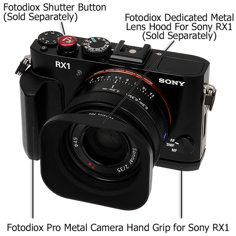 All Metal Black Camera Hand Grip for Sony DSC-RX1 Cyber-Shot