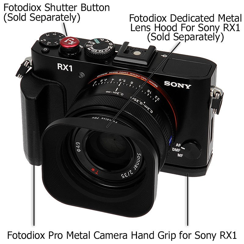 All Metal Black Camera Hand Grip for Sony DSC-RX1 Cyber-Shot Digital Camera with Battery Access