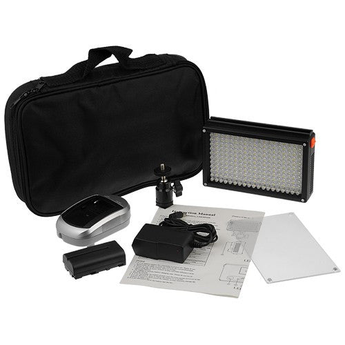 Fotodiox Pro LED-209AS Bicolor Photo / Video Light Kit with Dimmable Switch, Sony Type Battery, Charger, Diffuser Panel, Ball Joint & Carrying Case