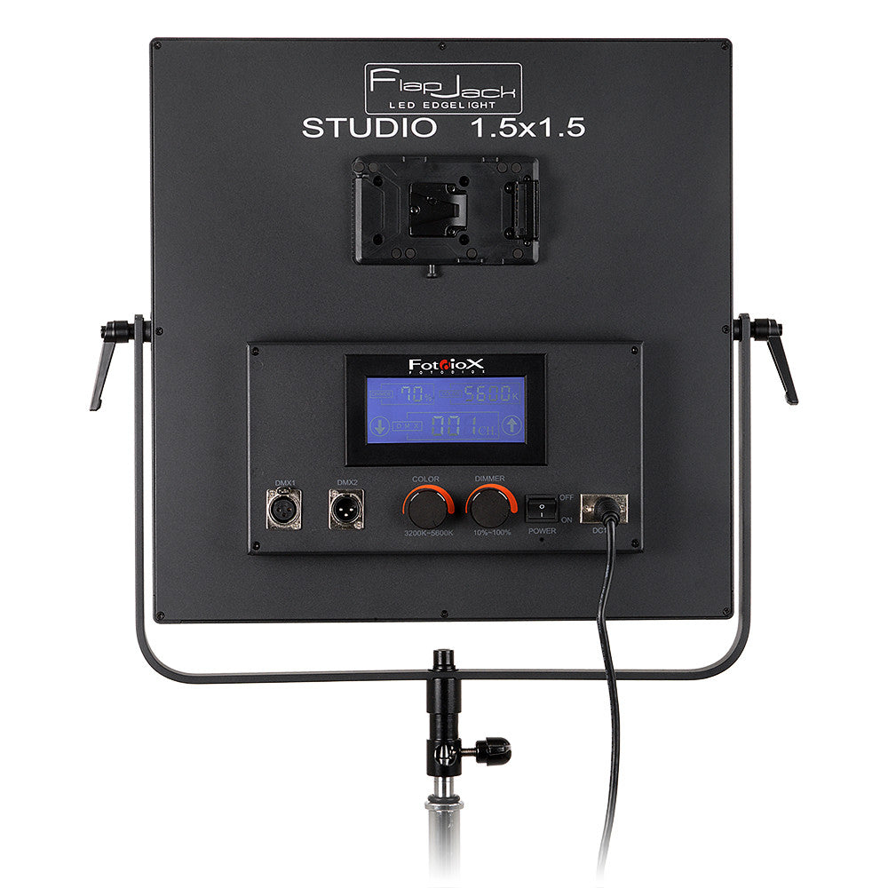 Fotodiox Pro FlapJack Studio 1.5x1.5 LED C-818ASV Bicolor Edge Light - 18x18in Square Ultra-thin, Ultrabright, Dual Color LED Photo/Video Light Kit