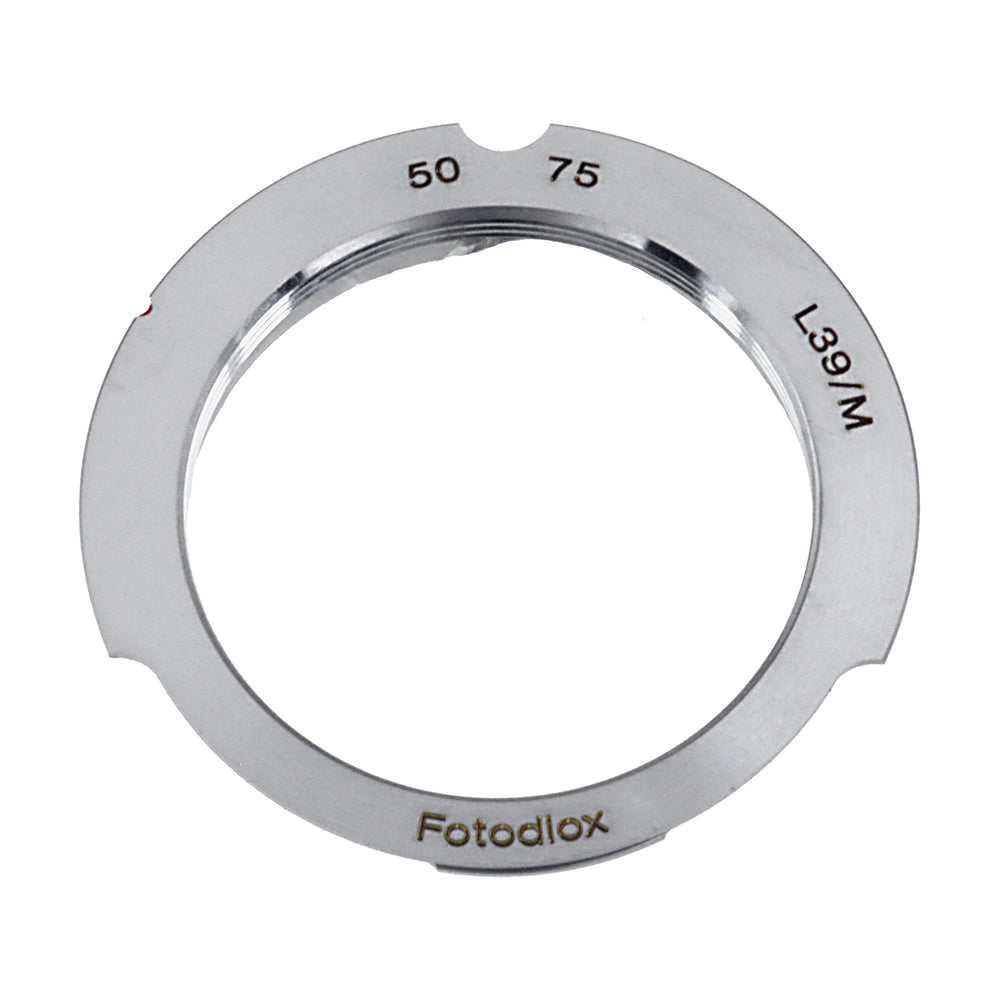 Fotodiox Lens Adapter - Compatible with M39 (1mm Pitch TPI 25.4) Leica Thread Mount Lenses to Leica M Mount Rangefinder Cameras with 50mm/75mm Frame Lines