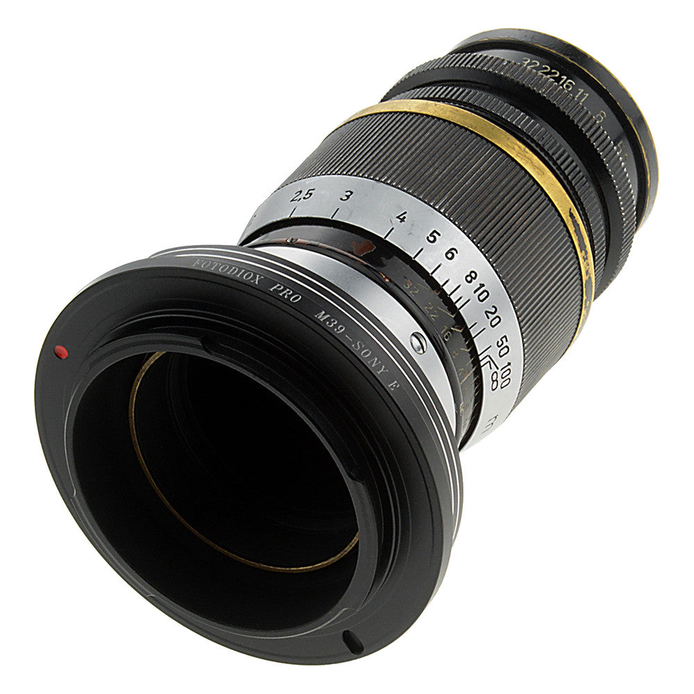 Fotodiox Pro Lens Mount Adapter - L39/LTM (x0.977 Pitch) Leica Thread Mount Lens to Sony Alpha E-Mount Mirrorless Camera Body