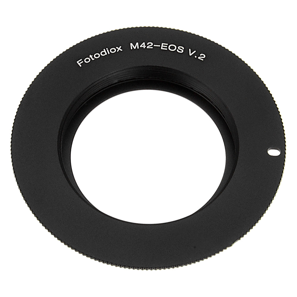 Fotodiox Lens Mount Adapter Compatible with M42 Type 2 Screw Mount SLR Lens to Canon EOS (EF, EF-S) Mount SLR Camera Body - with Generation v10 Focus Confirmation Chip