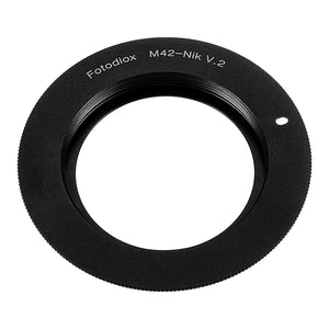 Fotodiox Lens Mount Adapter - M42 Type 2 Screw Mount SLR Lens to Nikon F Mount SLR Camera Body