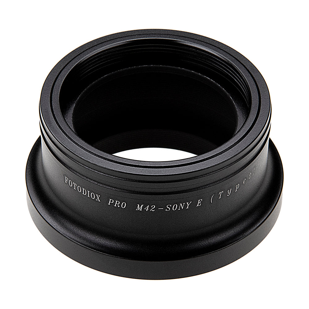Fotodiox Pro Lens Mount Adapter - M42 Type 2 (42mm x1 Screw Mount) to Sony Alpha E-Mount Mirrorless Camera Body
