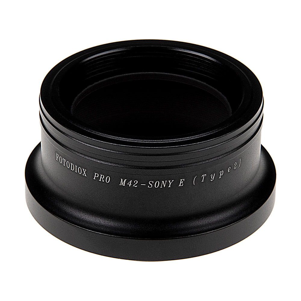 Fotodiox Pro Lens Mount Adapter - M42 Type 2 (42mm x1 Screw Mount) to Sony Alpha E-Mount Mirrorless Camera Body