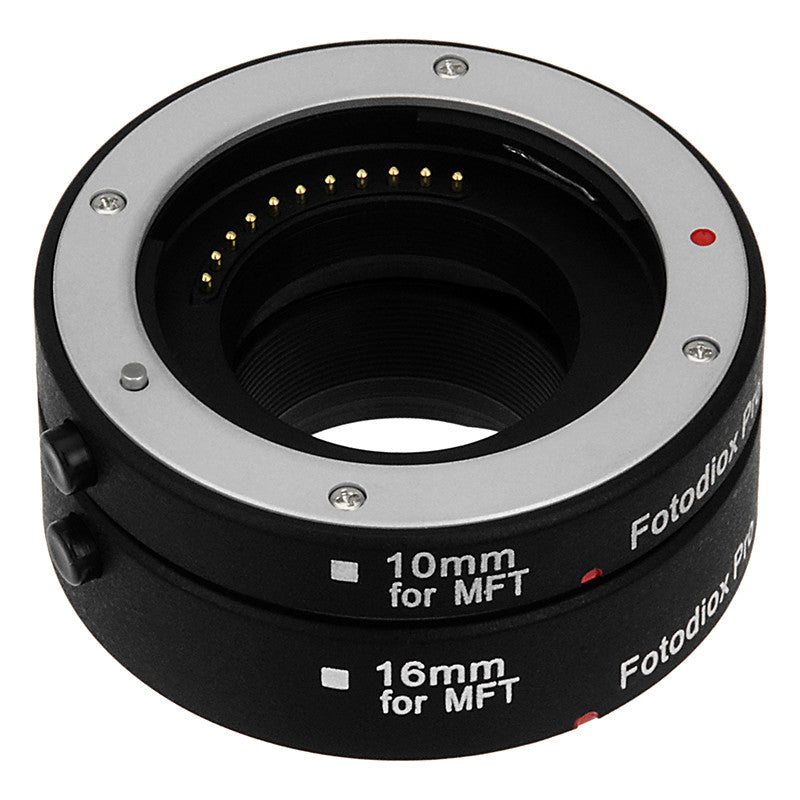 Fotodiox Pro Automatic Macro Extension Tube Set for Micro Four Thirds (MFT, M4/3) Mount Mirrorless Cameras for Extreme Close-up Photography