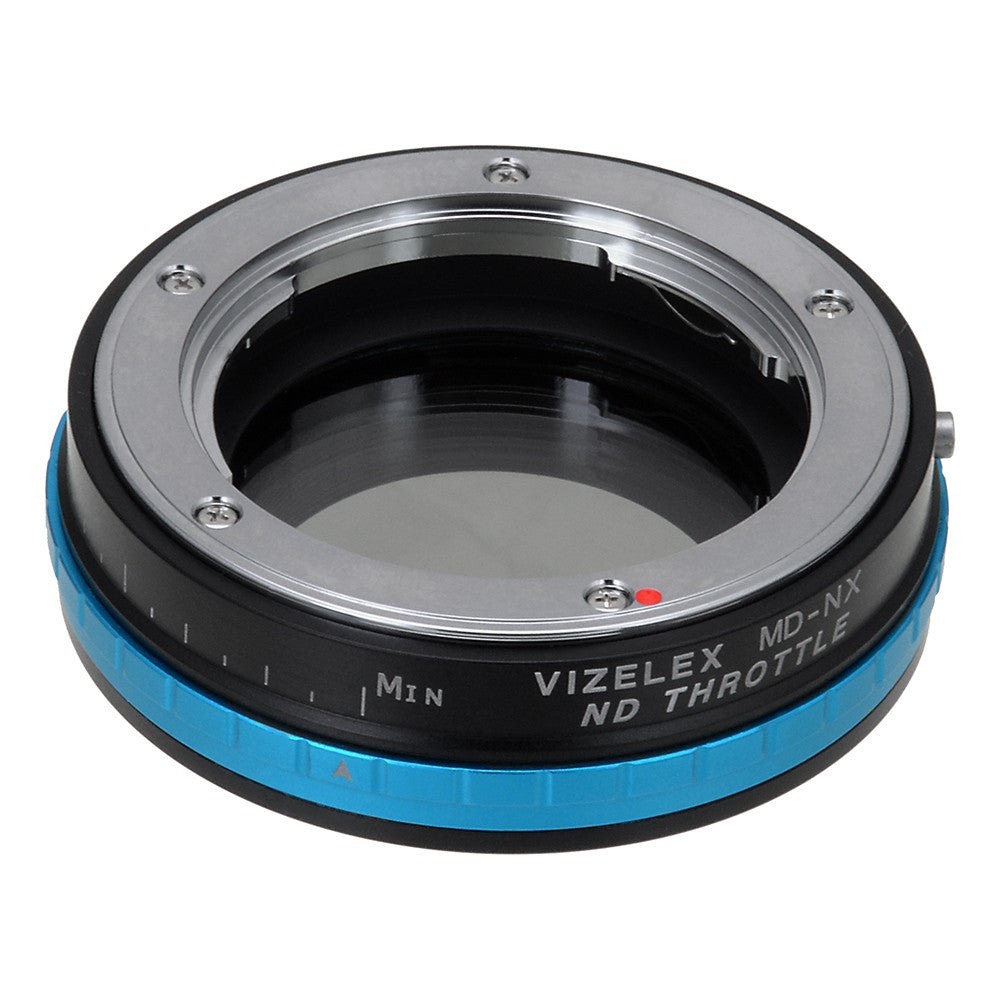 Vizelex ND Throttle Lens Adapter - Compatible with Minolta Rokkor (SR / MD / MC) SLR Lenses to Samsung NX Mount Mirrorless Cameras with Built-In Variable ND Filter (2 to 8 Stops)