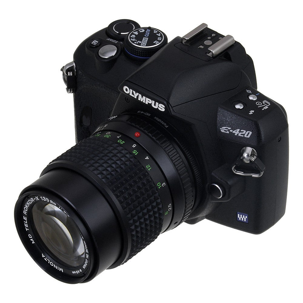 Fotodiox Lens Adapter - Compatible with Minolta Rokkor (SR / MD / MC) SLR Lenses to Olympus 4/3 (OM4/3) Mount DSLR Cameras