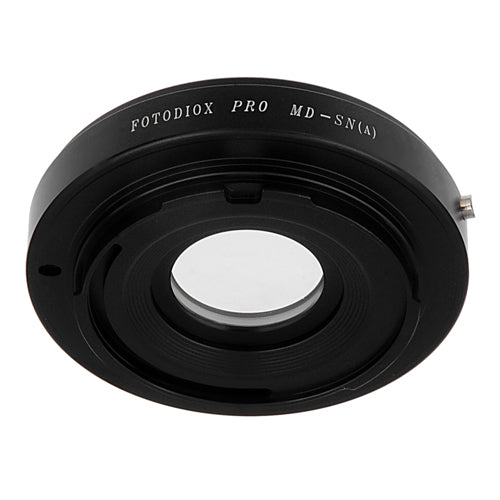 Fotodiox Pro Lens Mount Adapter - Minolta Rokkor (SR / MD / MC) SLR Lens to Sony Alpha A-Mount (and Minolta AF) Mount SLR Camera Body