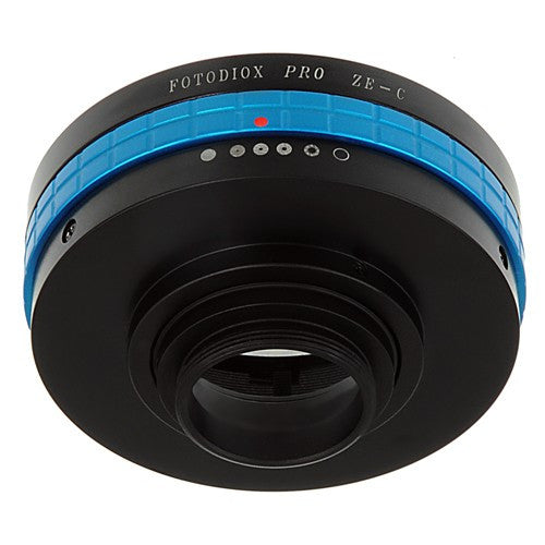 Fotodiox Pro Lens Adapter - Compatible with Mamiya 35mm (ZE) SLR Lenses to C-Mount (1" Screw Mount) Cine & CCTV Cameras with Built-In Aperture Control Dial