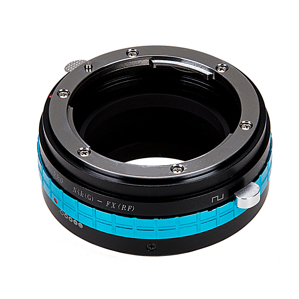 Fotodiox Pro Lens Mount Adapter - Nikon Nikkor F Mount G-Type D/SLR Lens to Fujifilm Fuji X-Series Mirrorless Camera Body, with Built-In Aperture Control Dial
