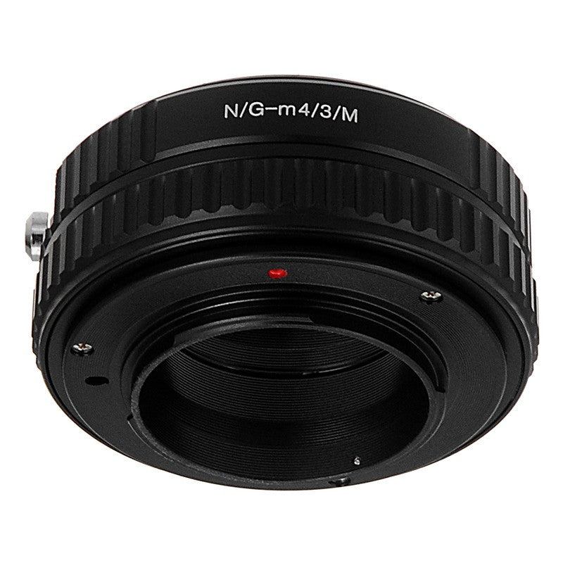 Fotodiox Lens Mount Macro Adapter - Nikon Nikkor F Mount G-Type D/SLR Lens to Micro Four Thirds (MFT, M4/3) Mount Mirrorless Camera Body, for Variable Close Focus with Built-In Aperture Control Dial