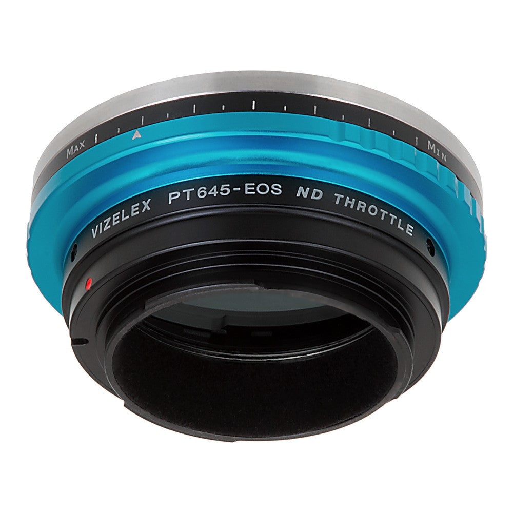 Vizelex ND Throttle Lens Mount Adapter - Pentax 645 (P645) Mount SLR Lens to Canon EOS (EF, EF-S) Mount SLR Camera Body with Built-In Variable ND Filter (2 to 8 Stops)
