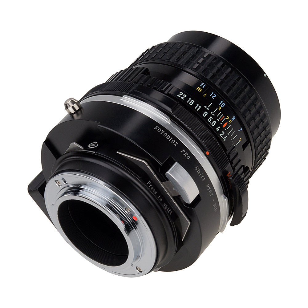 Fotodiox Pro Lens Mount Shift Adapter - Pentax 6x7 (P67, PK67) Mount SLR Lens to Nikon F Mount SLR Camera Body