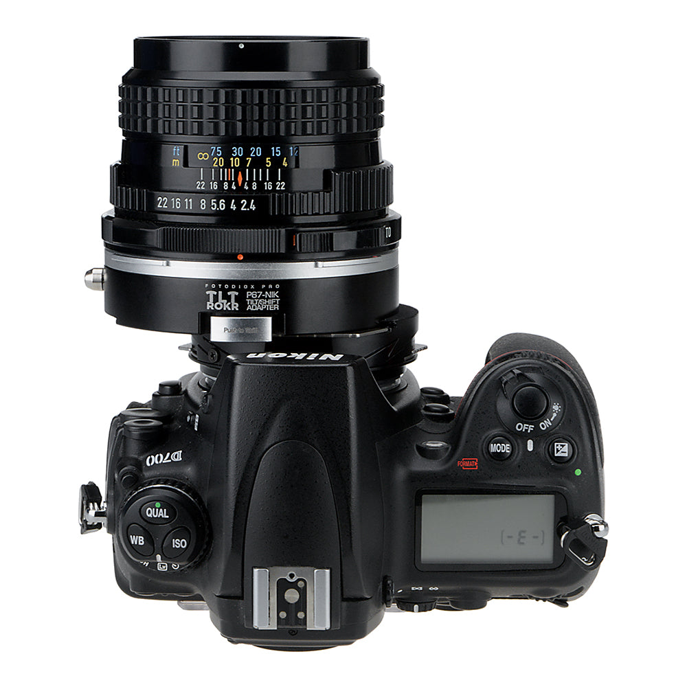 Fotodiox Pro TLT ROKR - Tilt / Shift Lens Mount Adapter for Pentax 6x7 (P67, PK67) Mount SLR Lenses to Nikon F Mount SLR Camera Body