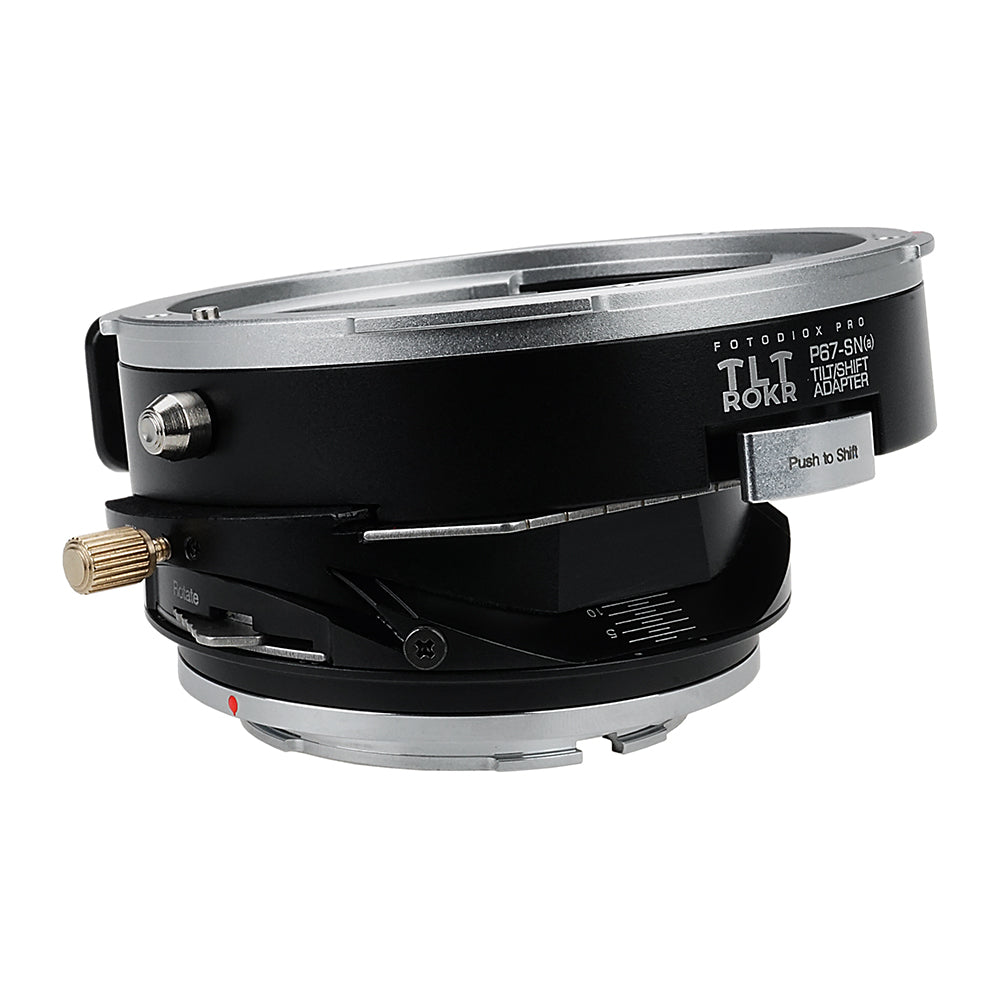 Fotodiox Pro TLT ROKR - Tilt / Shift Lens Mount Adapter for Pentax 6x7 (P67, PK67) Mount SLR Lenses to Sony Alpha A-Mount (and Minolta AF) Mount SLR Camera Body