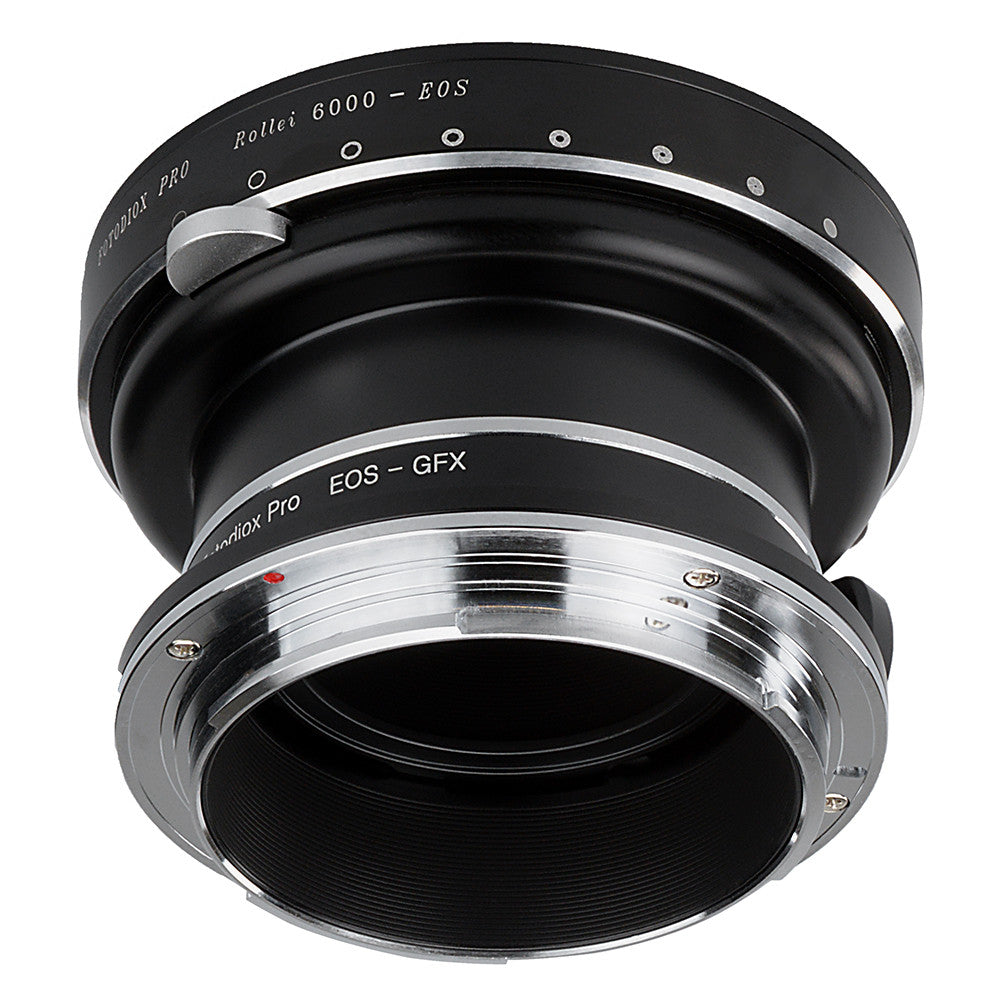 Fotodiox Pro Lens Mount Double Adapter - Rollei 6000 (Rolleiflex) Series  and Canon EOS (EF / EF-S) D/SLR Lenses to Fujifilm Fuji G-Mount GFX 