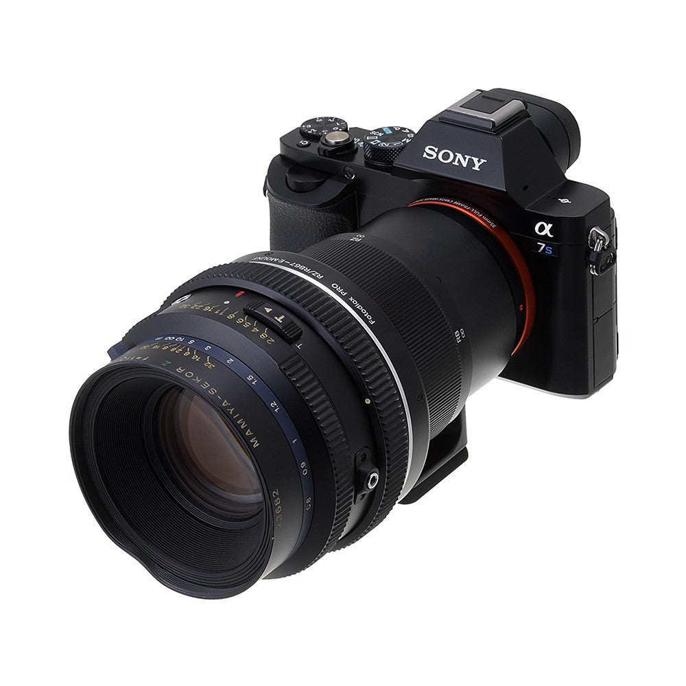 Fotodiox Pro Lens Mount Adapter - Mamiya RB67/RZ67 Mount SLR Lens to Sony Alpha E-Mount Mirrorless Camera Body