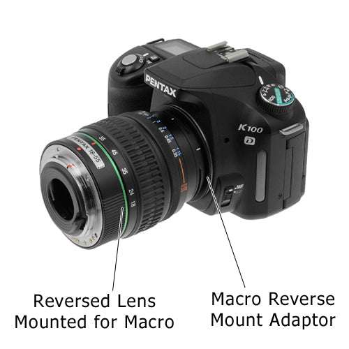 Macro Reverse Ring for Pentax - Camera Mount to Filter Thread Adapter for Pentax K Camera Mounts
