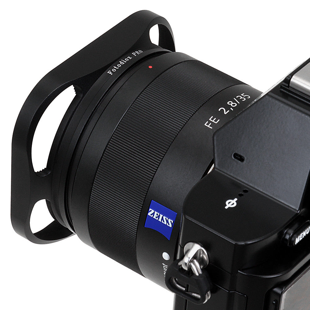 Fotodiox Pro Leica Inspired, Designer Dedicated Metal Bayonet Lens Hood for Sony Sonnar T* E 24mm F1.8 ZA E-mount, Sonnar T* FE 35mm f/2.8 ZA Lenses and Sonnar T* FE 55mm f/1.8 ZA; Professional and Stylish