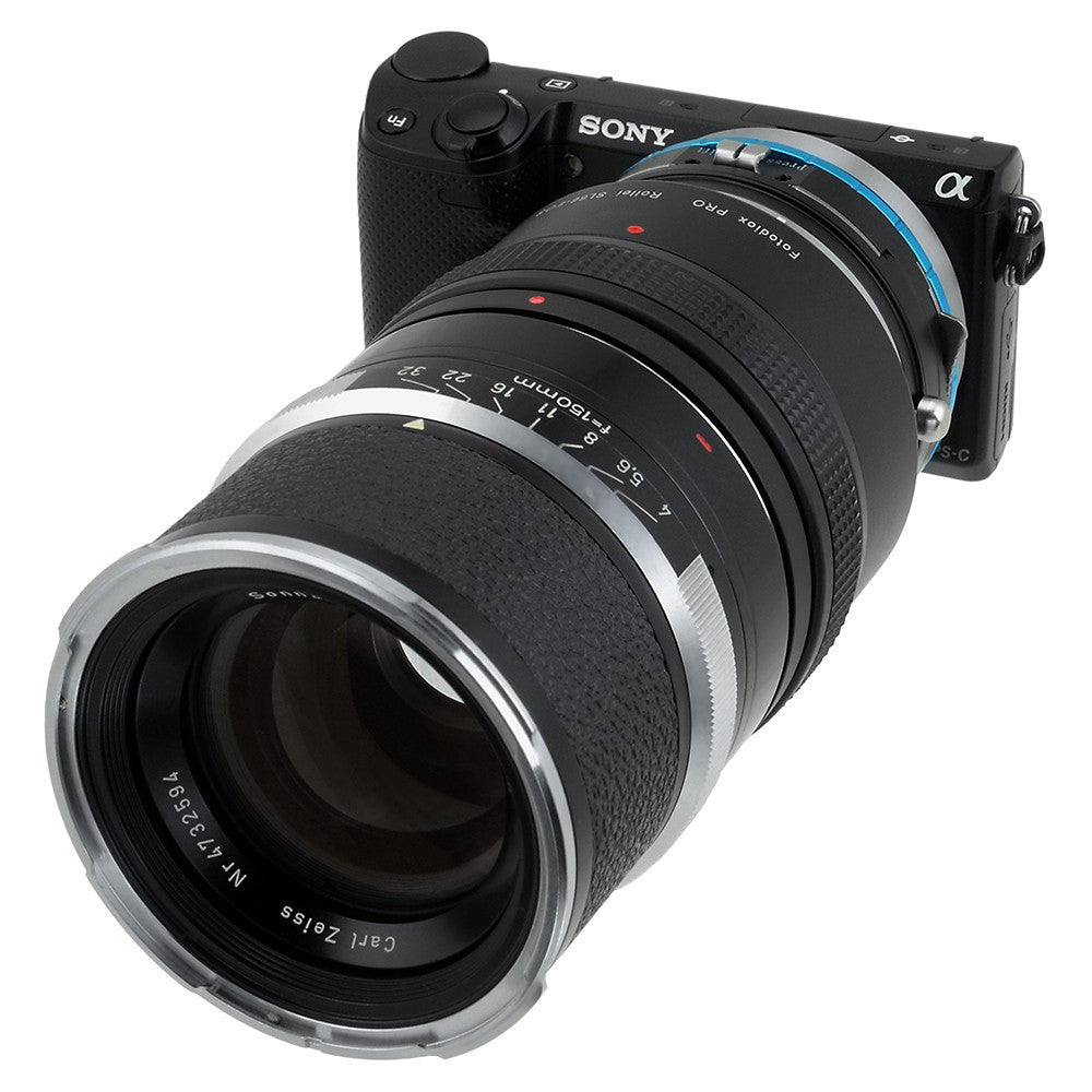 Fotodiox Pro Lens Mount Double Shift Adapter - Rolleiflex SL66 Series and Canon EOS (EF / EF-S) D/SLR Lenses to Sony Alpha E-Mount Mirrorless Camera Body with Built-In Focusing Helicoid