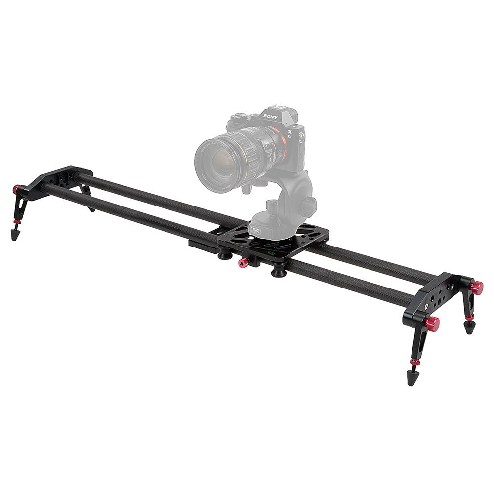 Fotodiox Pro SlideCam Elite- Advanced Video Slider Stabilizer, DSLR Camera Track Slider, Dual Stabilization Rail System, Adjustable Legs and Carrying Case