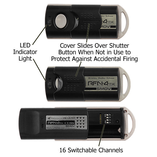 SMDV RFN-4 Wireless Remote Shutter Release Cable for Cameras