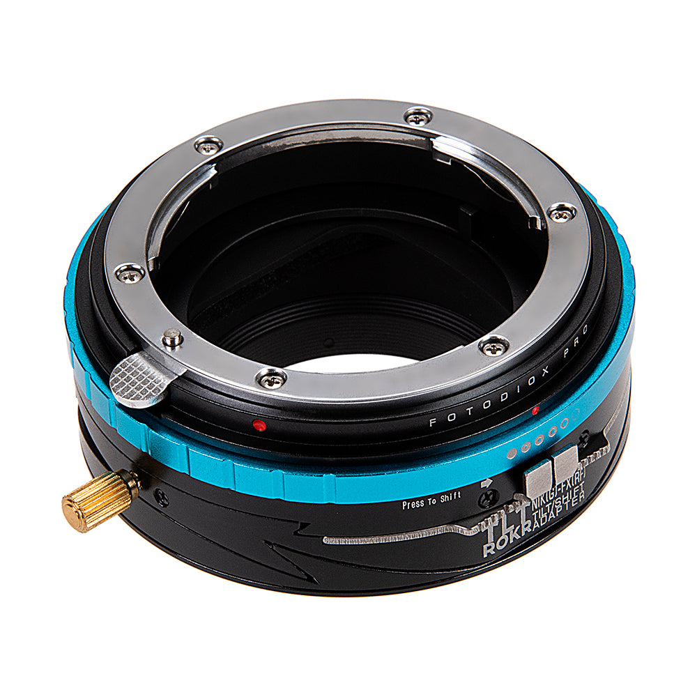 Fotodiox Pro TLT ROKR - Tilt / Shift Lens Mount Adapter for Nikon Nikkor F Mount G-Type D/SLR Lenses to Fujifilm Fuji X-Series Mirrorless Camera Body