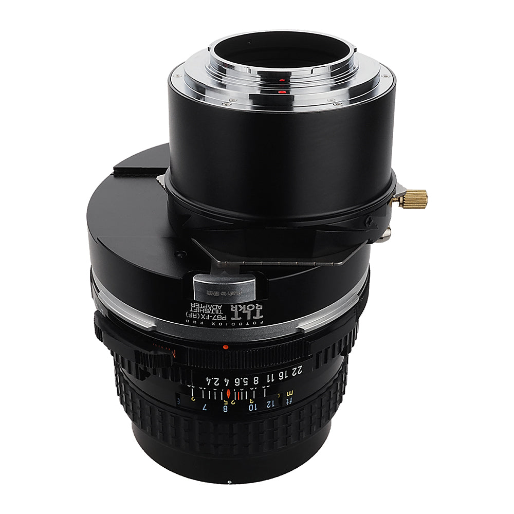 Fotodiox Pro TLT ROKR - Tilt / Shift Lens Mount Adapter for Pentax 6x7 (P67, PK67) Mount SLR Lenses to Fujifilm Fuji X-Series Mirrorless Camera Body