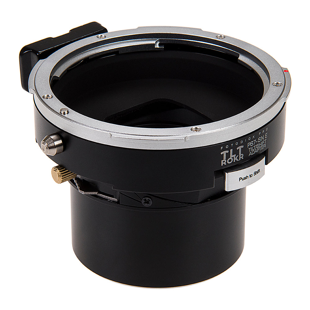 Fotodiox Pro TLT ROKR - Tilt / Shift Lens Mount Adapter for Pentax 6x7 (P67, PK67) Mount SLR Lenses to Sony Alpha E-Mount Mirrorless Camera Body