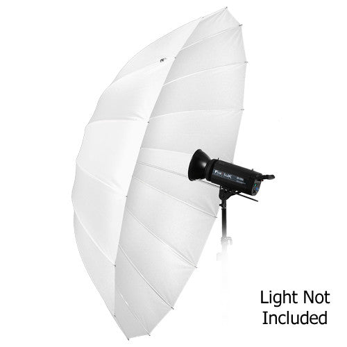 Fotodiox Pro 16-rib, 72" Shoot-Through Neutral White Diffusion Parabolic Umbrella, with Diffusion Cover