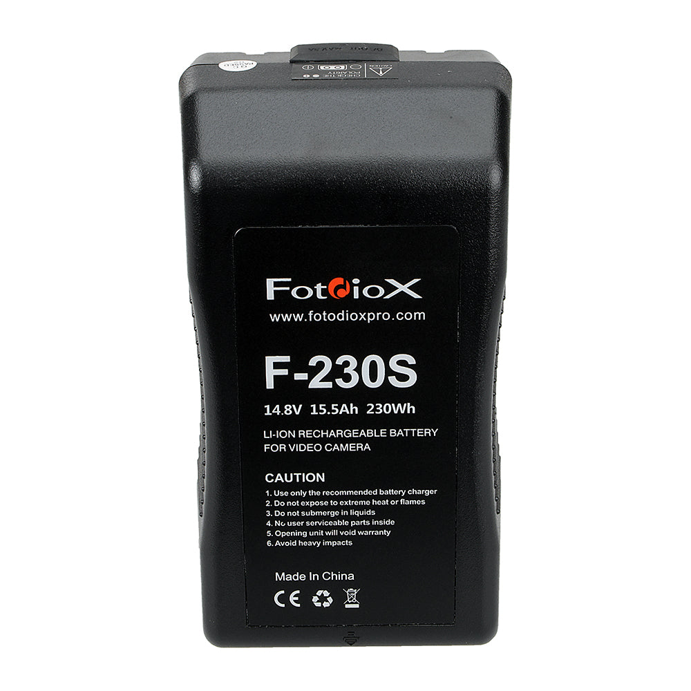 Fotodiox 14.8V 230Wh Li-Ion V-Mount Battery for Fotodiox Pro, FlapJack & Factor Series LED Lights - Replaces Sony BP-GL65 and BPL-60 Battery