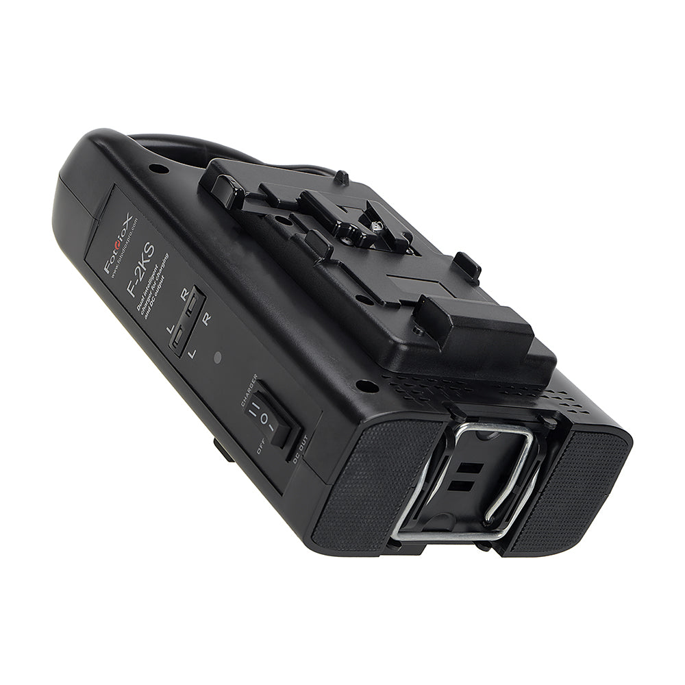 Chargeur de batterie V-Mount à double canal compatible avec toutes les batteries 14,4 V/14,8 V, brique V-Lock (batterie non incluse Chargeur de batterie V-Mount à double canal compatible avec toutes les batteries 14,4 V/14,8 V, brique V-Lock (batterie non incluse