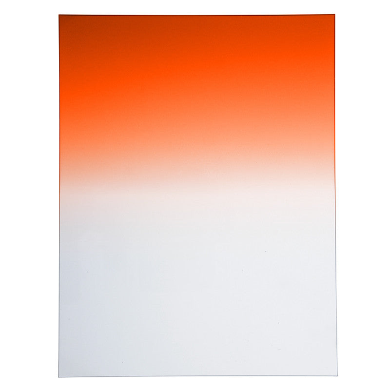 Fotodiox Pro 6.6"x8.5" Sunset Orange Graduated Density .6 (2-Stop) Soft Edge Filter