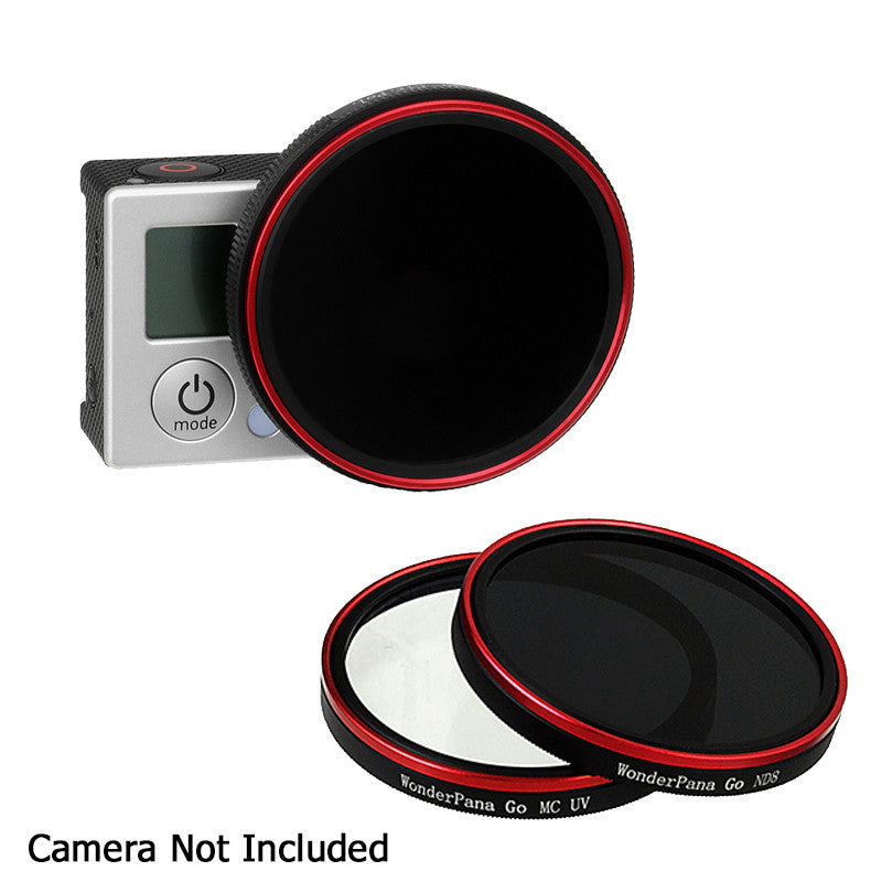Fotodiox Pro WonderPana Go H3 Naked Standard Kit - GoTough Filter Adapter System f/ GoPro HERO3 Naked Camera with Three Filters (UV, CPL, ND8)