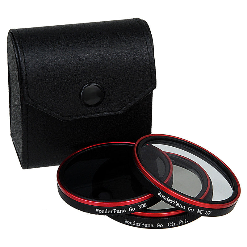 Fotodiox Pro WonderPana Go H3 Naked Standard Kit - GoTough Filter Adapter System f/ GoPro HERO3 Naked Camera with Three Filters (UV, CPL, ND8)