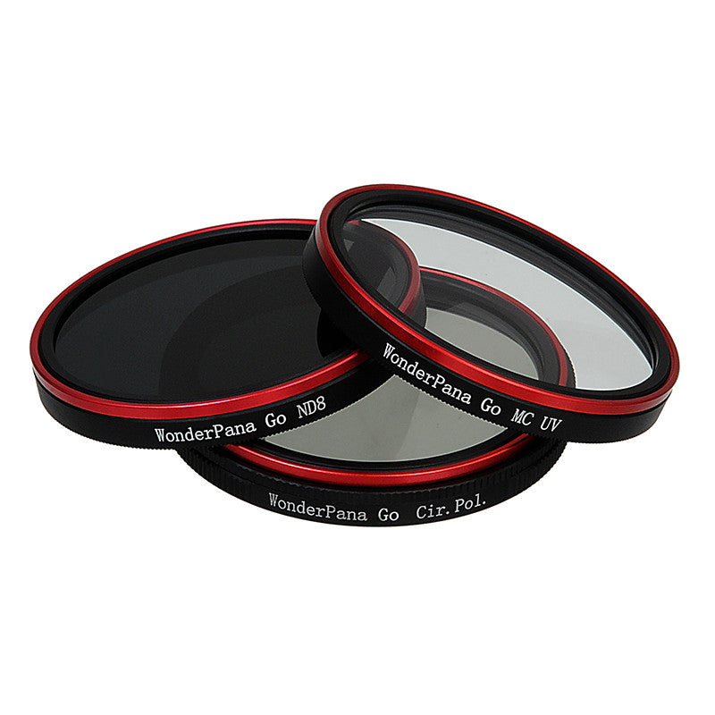 Fotodiox Pro WonderPana Go H3 Naked Standard Kit - GoTough Filter Adapter System f/ GoPro HERO3 Naked Camera with Three Filters (UV, CPL, ND8)