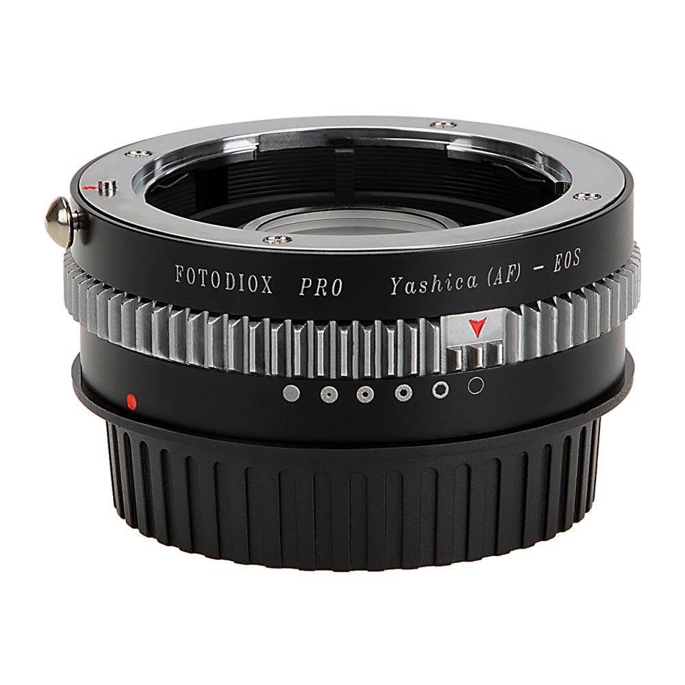 Fotodiox Pro Lens Mount Adapter Compatible with Yashica 230 AF SLR Lens to Canon EOS (EF, EF-S) Mount SLR Camera Body - with Generation v10 Focus Confirmation Chip and Built-In Aperture Control Dial